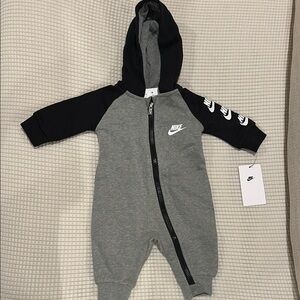 Nike Kids Gray and Black One Piece